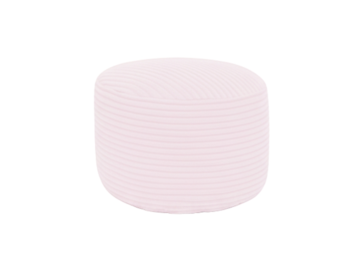 Apoio De Pés Com Capa Amovível Em Veludo Canelado 55x30 Cm Rosa