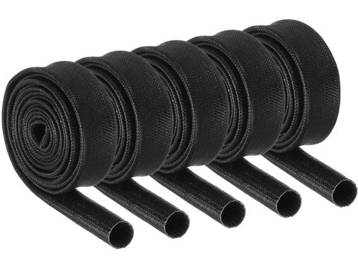 Escolha Sólida - Haste Isolado, Torcido Para Cabos - Gestão De Cabos - Resistente Ao Calor - Preto - Proteção De Cabos - Durável E Flexível - Apropria