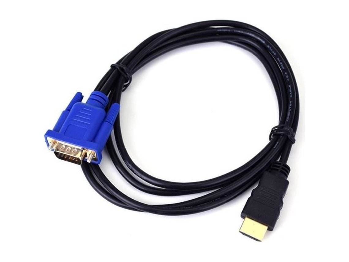 Cabo Adaptador De Conversão De Vídeo Hdmi Macho Para Vga Macho, Leitores De Dvd Adequados, Hdtv 1080p E Pcs, 1,8 Metros 4k Alta Velocidad...