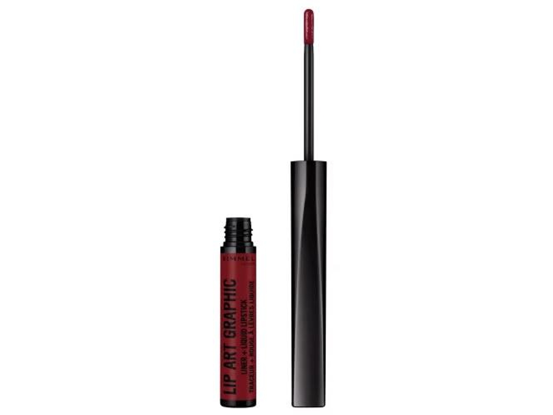 Batom RIMMEL LONDON Lip Forro E Liquid Lipstick Art gaphic 810-Estar Livre