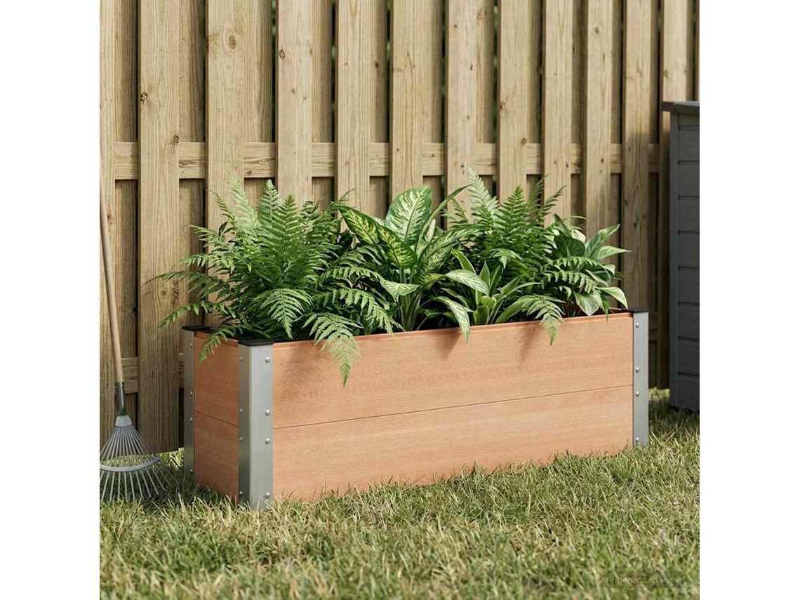 Vidaxl Canteiro De Jardim Elevado Castanho 100 X 30 X 72 Cm