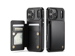 Capa Para Iphone 17 Pro Com Compartimento Para Cartão E Proteção Rfid.