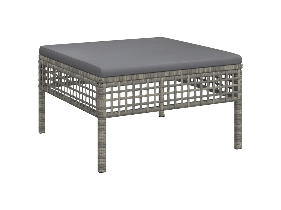 Garden Footstool, Garden Footstools Vidaxl Cinzeto Rattan / Vime (n/a)