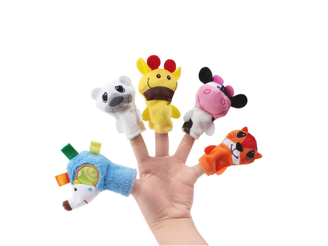 Ats 5 Peças de Marionetas de Dedo Animais Infantis Educativos Brinquedos para Contos e Roleplay