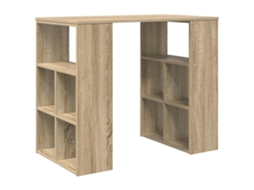 Conjunto 1 Mesa Moderna Vidaxl Castanho Derivados De Madeira (90 X 50 X 75 Cm)