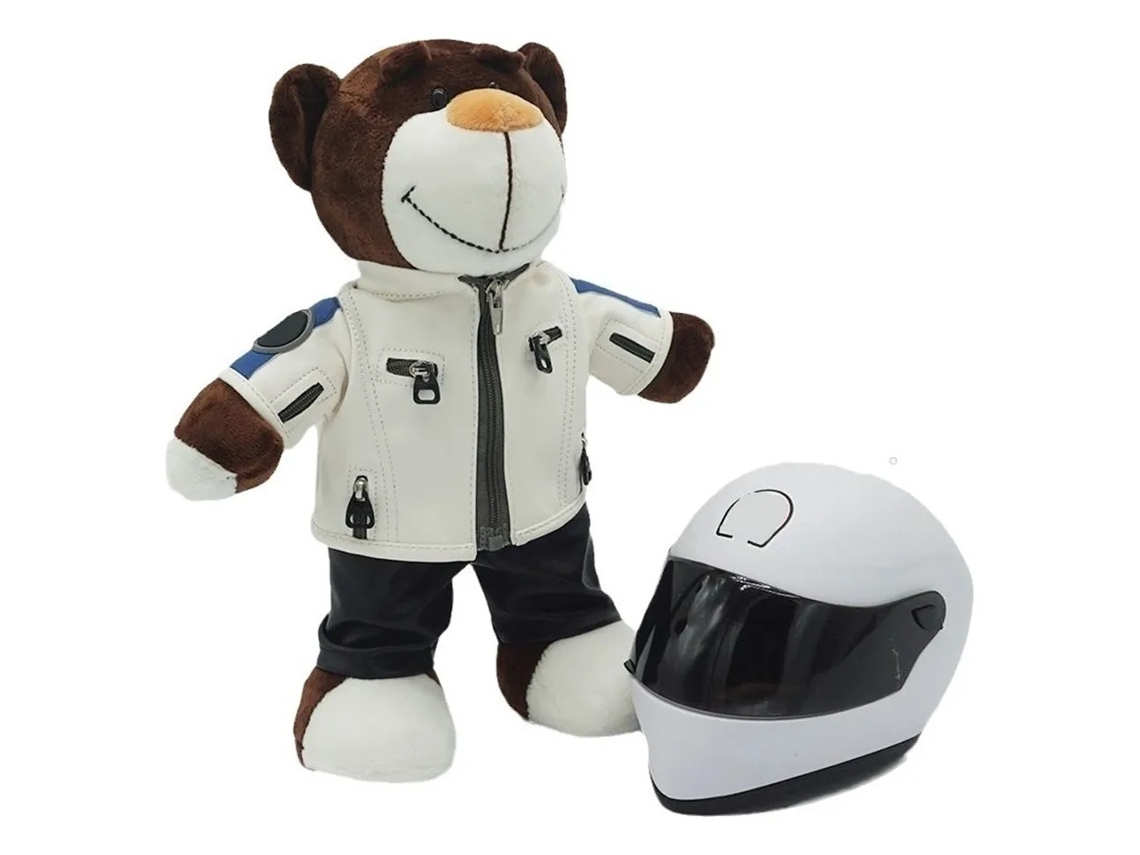 Lurelia Boneca. De Urso De Couro Capacete Em Peluche Animal, Macio Para Coleção, Decorativo