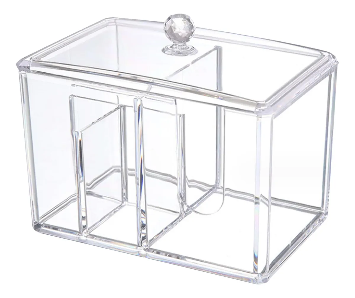 Suporte Quadrado Para Cotonetes Organizador De Cotonetesvayotoy