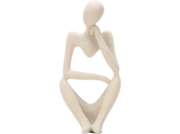 Nova Line estátua Thinker em Resina Sintética Polida Design Oco Único Escultura Abstracta