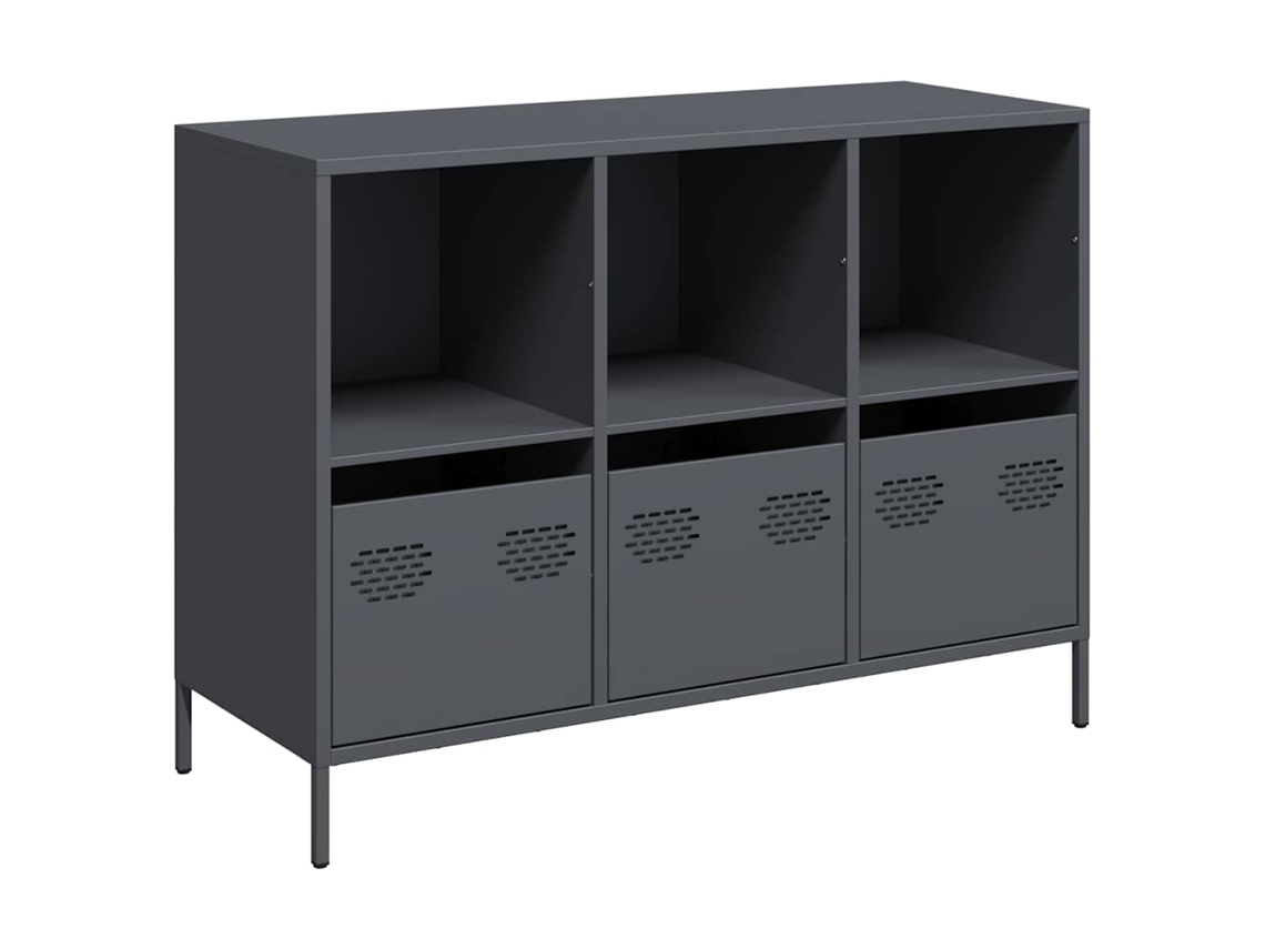 Aparador MAISON EXCLUSIVE em aço laminado a frio antracite (101,5 x 39 x 73,5 cm)