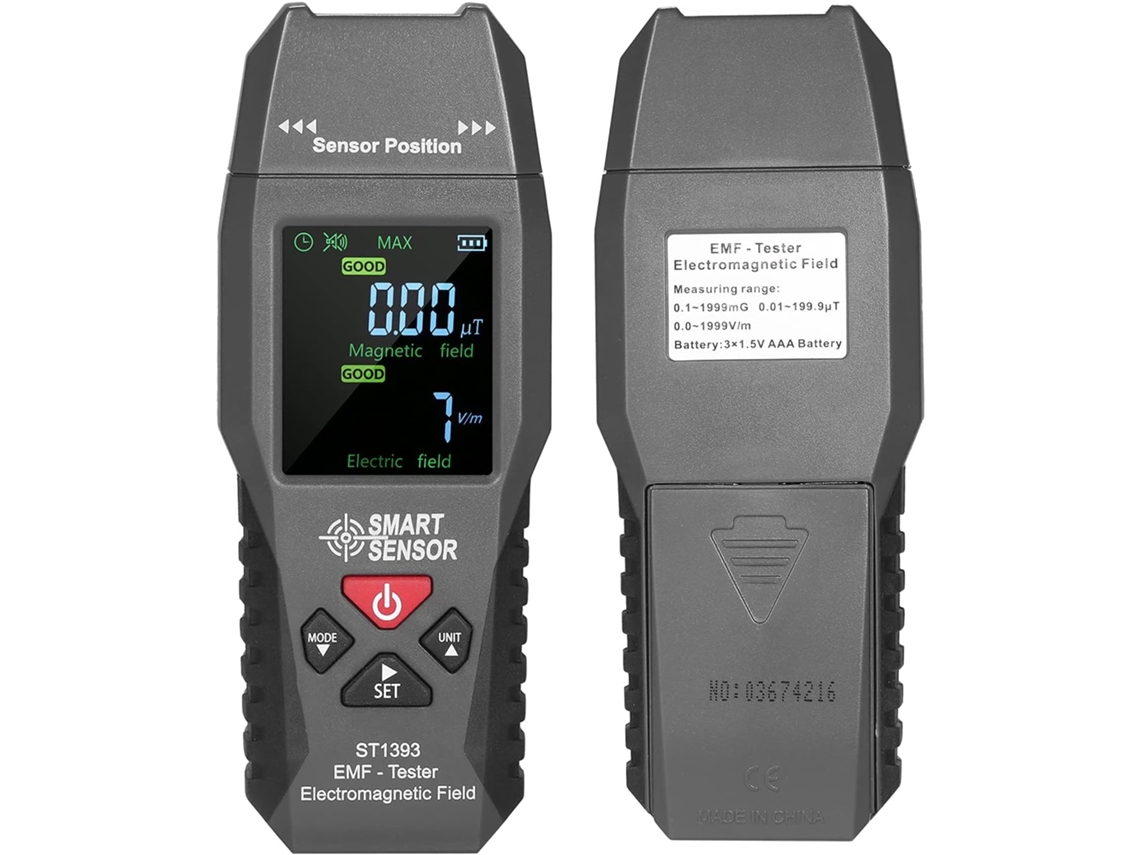 Detector De Campo Eletromagnético Portátil Inteligente, Mini Testador De Radiação Eletromagnética Digital Lcd Zeuxo