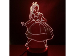 Lâmpada De Noite 3d Led De Alice No País Das Maravilhas Com Mudança De Cor Para Quarto