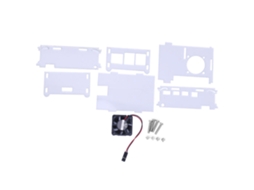 Caixa de acrílico com ventoinha, capa protetora transparente de alta qualidade para Raspberry Pi 4.