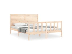 Bed Frame, Bed Frames Vidaxl Marrom Madeira De Pinho (160 X 200 Cm)