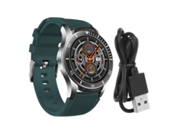 Relógio Esportivo Inteligente à Prova d'Água, Pulseira Fitness, Monitor de Frequência Cardíaca, Recarregável via USB, Verde
