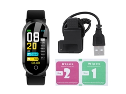 Pulseira Inteligente EOOCOO T1 Preta, multifuncional e à prova d'água