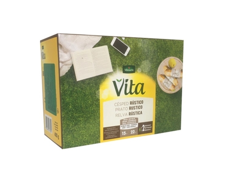 Sementes de Relva Rústica VITA, Instalação e Manutenção Fáceis, Ideal para Jardim, Decorativa, Robusta e Densa, Ray-Grass VITA