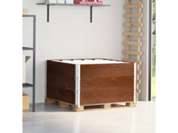 Vidaxl Colares Para Paletes 3 Pcs 100x100 Cm Pinho Maciço Castanho