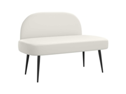 Conjunto 1 Banco Estofado Vidaxl Branco Contraplacado (110 X 60 X 76 Cm)
