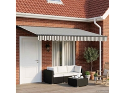 Vidaxl Toldo Retrátil Elétrico Antracite E Branco 4,5 × 3,5 M