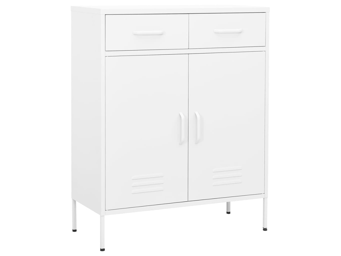 Vidaxl Armário De Arrumação Aço 80x35x101,5 Cm Branco