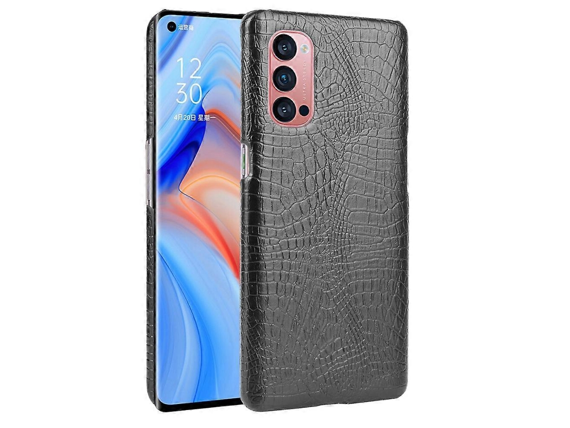 Capa Resistente A Impactos Com Textura De Crocodilo Em Pc + Pu Para Oppo Reno4 Pro