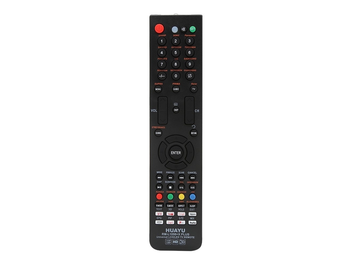 Lurelia Comando Remoto Para Tvs Huayu Rm-l1098+x Plus, Compatíveis Com Lcd E Led