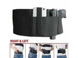 Cinto De Porte Secreto Classic Sport Para Armamento Concealido Com Bandola Abdominal Preto