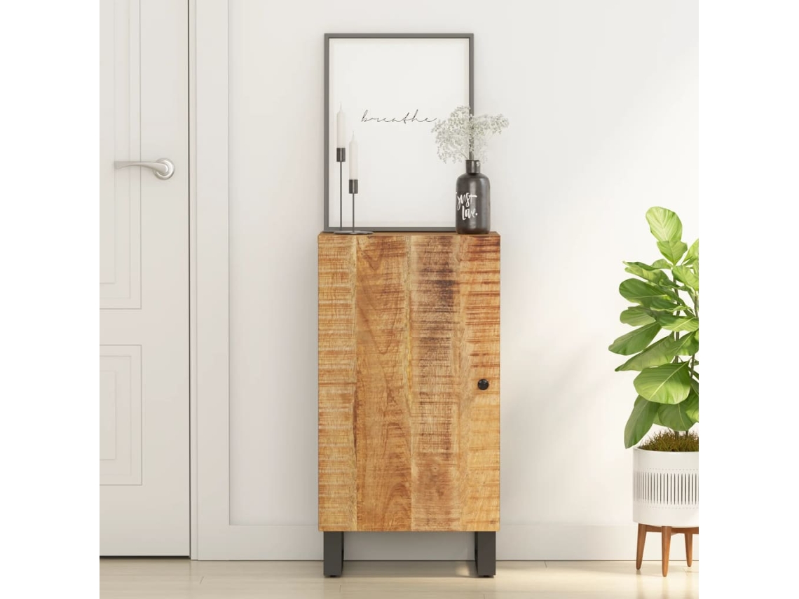 Vidaxl Aparador Com Porta 40x31x75 Cm Madeira De Mangueira Maciça