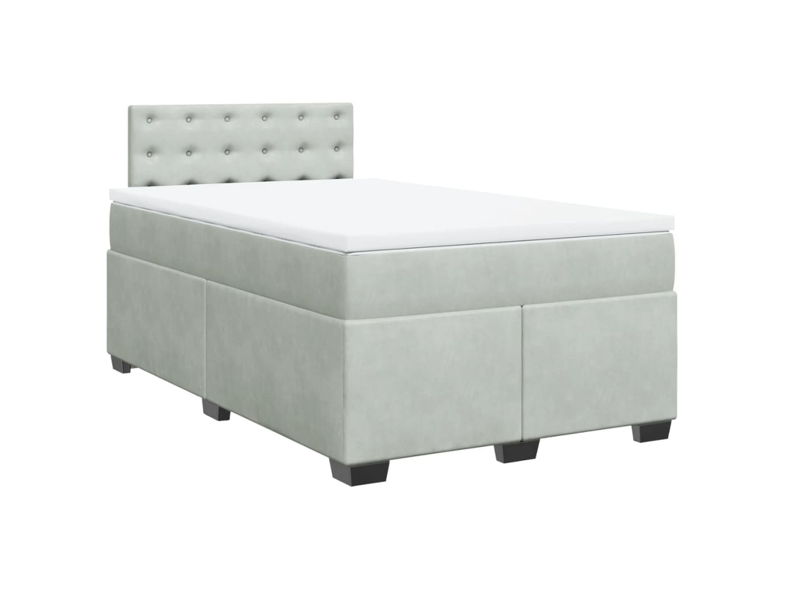 Box Spring Bed, Box Spring Beds Vidaxl Cinzeto Veludo (120 X 200 Cm)