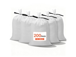 Sacos De Areia Vazios Capacidade De 22,6 Kg 400 X 660 Mm 200 Unidades Branco Vevor