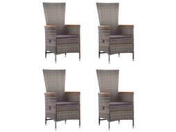 Maison Exclusive - 5 Pcs Conjunto De Jantar Para Jardim Cinzento
