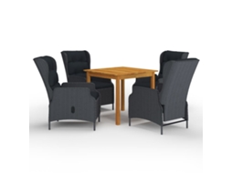 Dining Set, Dining Sets Vidaxl Cinzeto Madeira De Acácia (n/a)