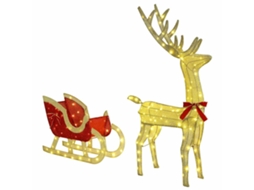 Decoração Festiva Vidaxl Branco Quente Tecido (70 X 26 X 128,5 Cm)