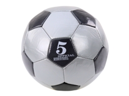 Bola De Futebol Clássica De 24 Cm, Tamanho 5, Cinza B.active