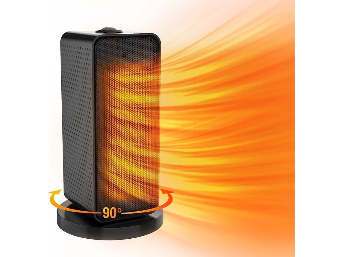 Aquecedor Elétrico Cerâmico Oscilante 90°, 1200w, 3 Modos De Aquecimento, Seguro E Portátil