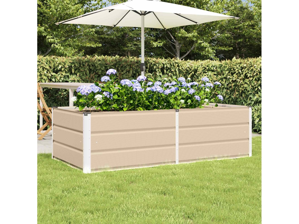 Vidaxl Floreira Ivory 160 X 80 X 45 Cm Aço