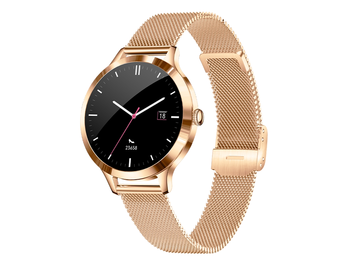 Smartwatch T91 Com Tela Amoled Hd De 1,04 Polegadas, Bluetooth, Monitor De Atividades Físicas E Frequência Cardíaca Para Mulheres (rosa)