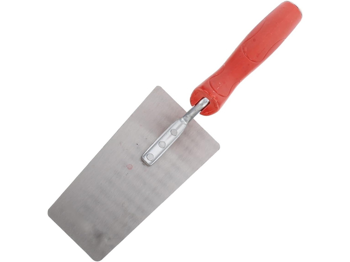 Espátula De Aço Para Massa De Manganês Com Cabo De Plástico Vermelho.