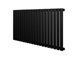 Radiador Oval De Coluna Simples 600x1200 Mm - Preto | Aço Carbono, 1.5 Mm, 1142 W | Design Elegante | Alta Eficiência |