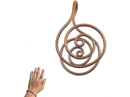 2026 anéis de Cobre para Mulheres com Cristais em Espiral, Conjunto de Anéis Feitos À Mão para Cura Energética e Yoga