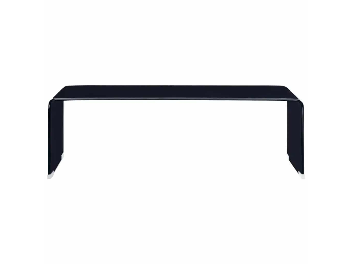 Mesa de Centro 98x45x31 Cm Vidro Temperado Preto MAISON EXCLUSIVE
