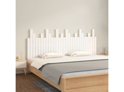 Vidaxl Cabeceira De Parede 185x3x80 Cm Madeira De Pinho Maciça Branco