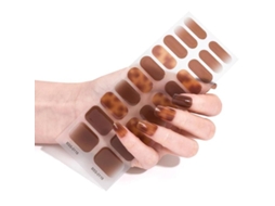 Peliculas de Esmalte Gel Semi curado 20pcs com Lixa e Palitos de Alcool Requer Lâmpada Uv/led