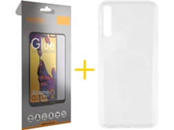 Kit Capa e Película Samsung Galaxy A50 ACCETEL Full Silicone Líquido (Transparente)
