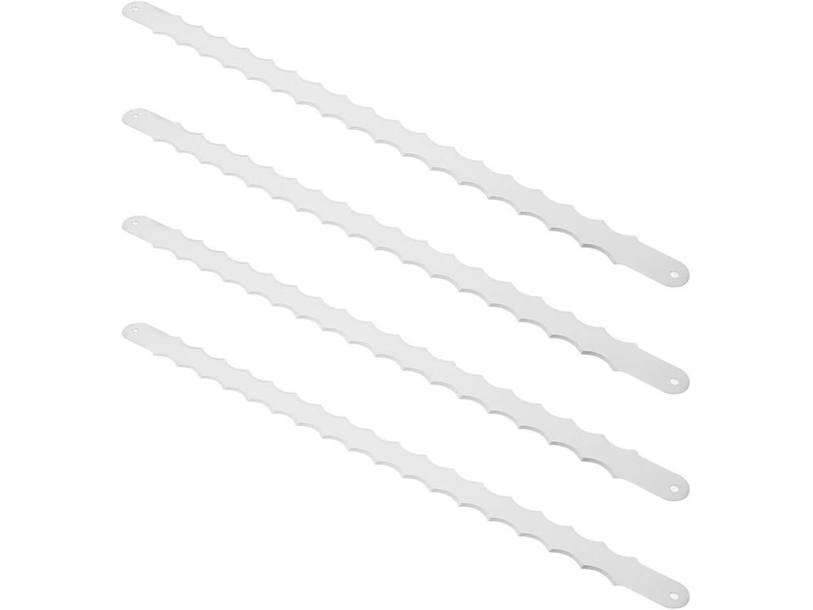 Conjunto de 4 lâminas TOPBATHY para serra em aço inox, para cortar torradas, grelhados e bolos | S/MARCA
