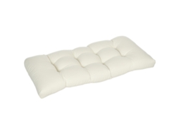Almofada para Bancos de 2 Lugares Almofada Retangular para Interiores e Exteriores Lavável 110x48x8cm Creme Ge
