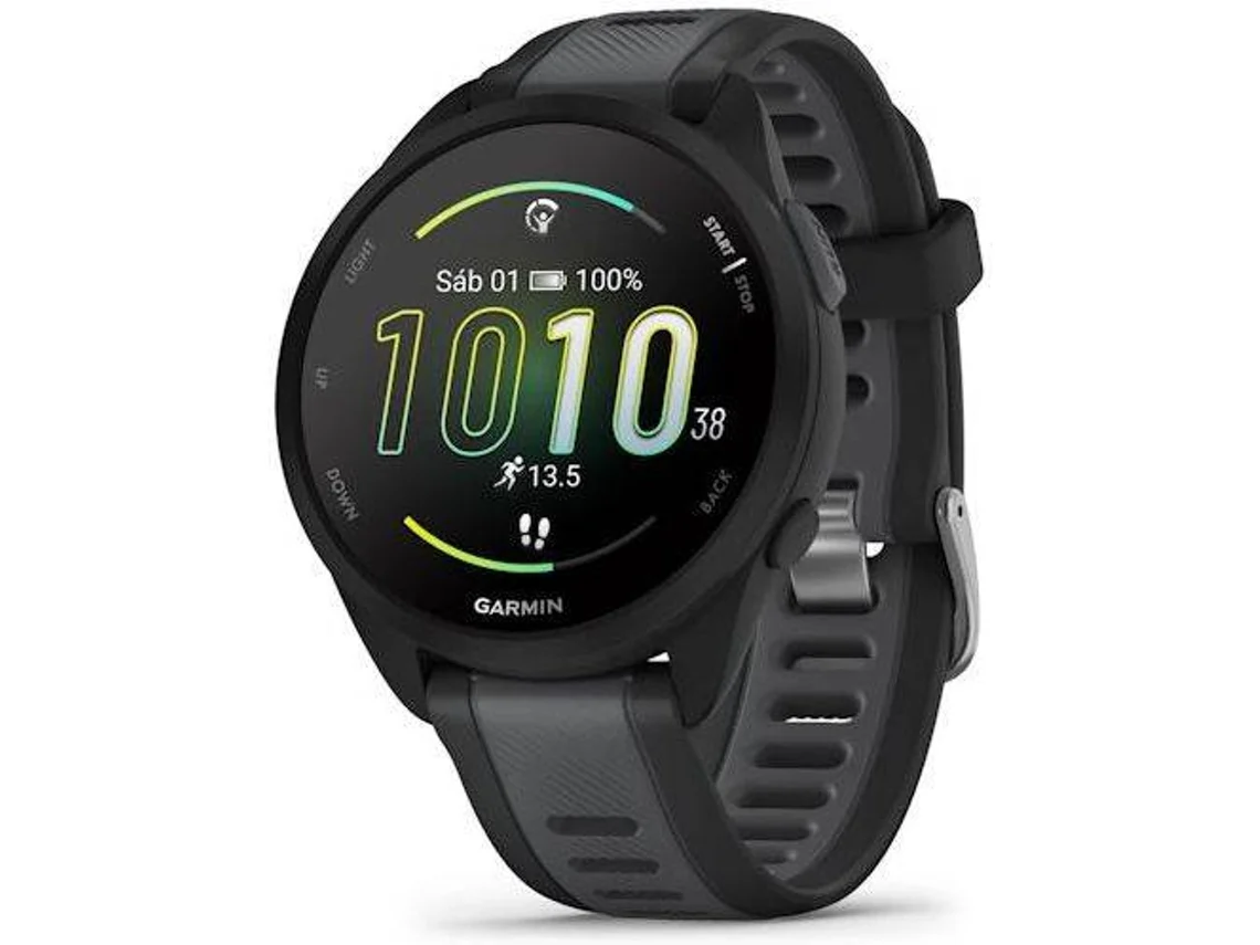 Smartwatch GARMIN Forerunner 165 Music (1,2'' - Bluetooth - Autonomia até 11 dias - Preto) 