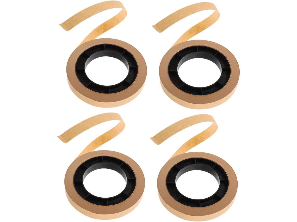 Fitas Para Notas De Papel, 4 Rolos, Design Compacto E Material Kraft Para Organização Em Instituições Financeiras