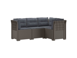 Maison Exclusive - Sofá De Jardim Para 4 Pessoas Com Almofadas Visual Rattan Pp