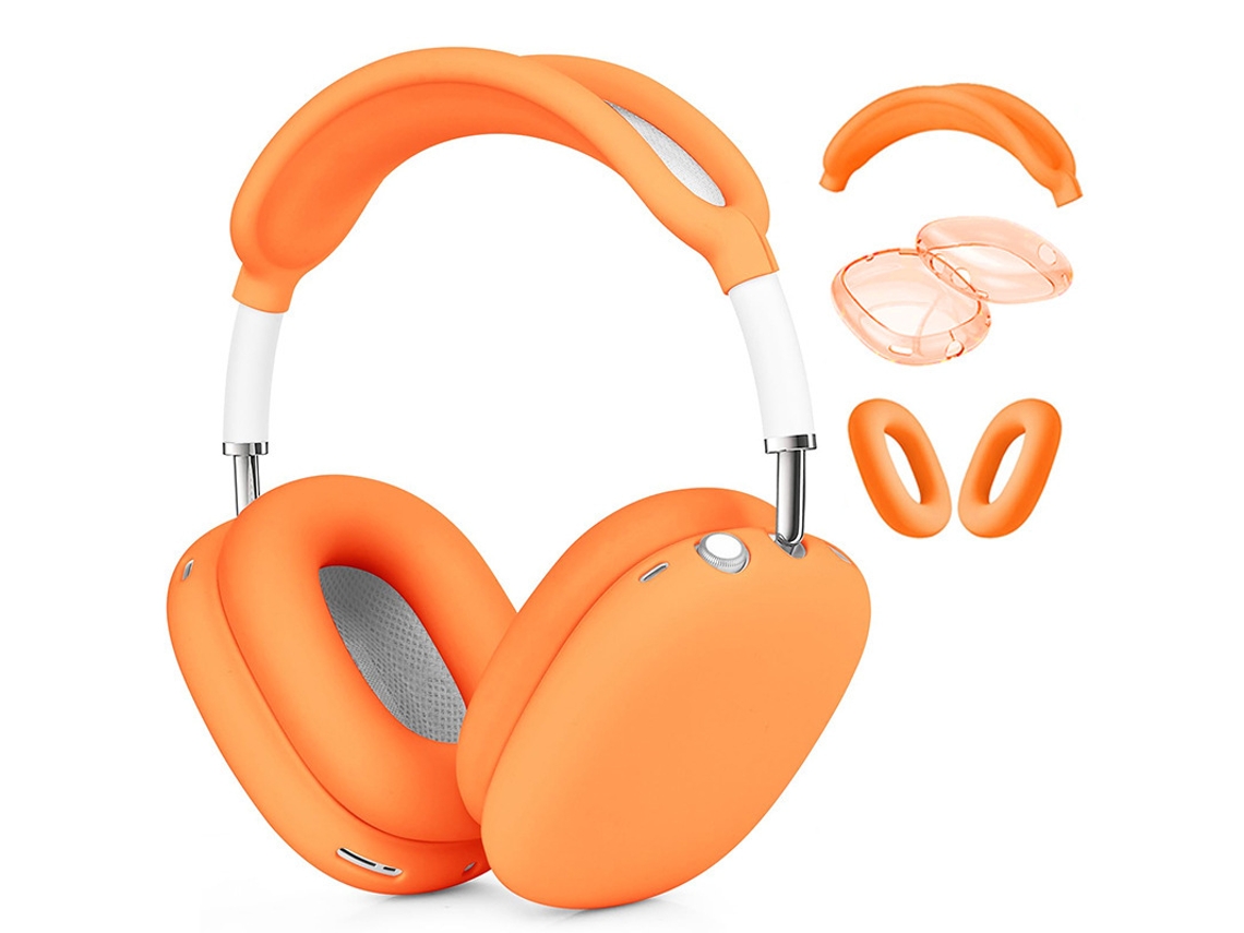 Capa de Silicone para Airpods Max CZHHMART em Laranja